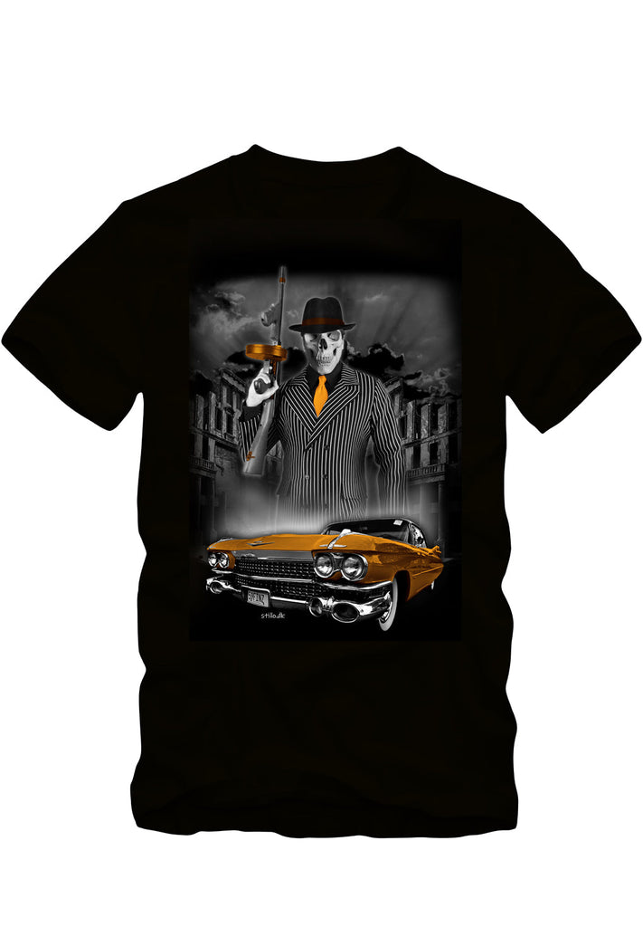 Stillo T-shirt Skull gangster Mafia with Car hos Stillo