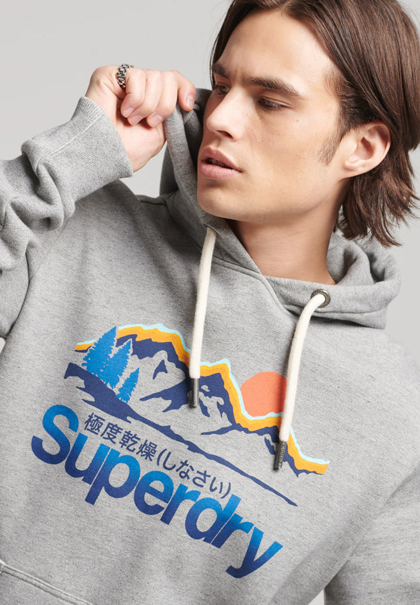 Superdry Samt Hoodie Superdry Core Logo Great Outdoors Hoodie Grey