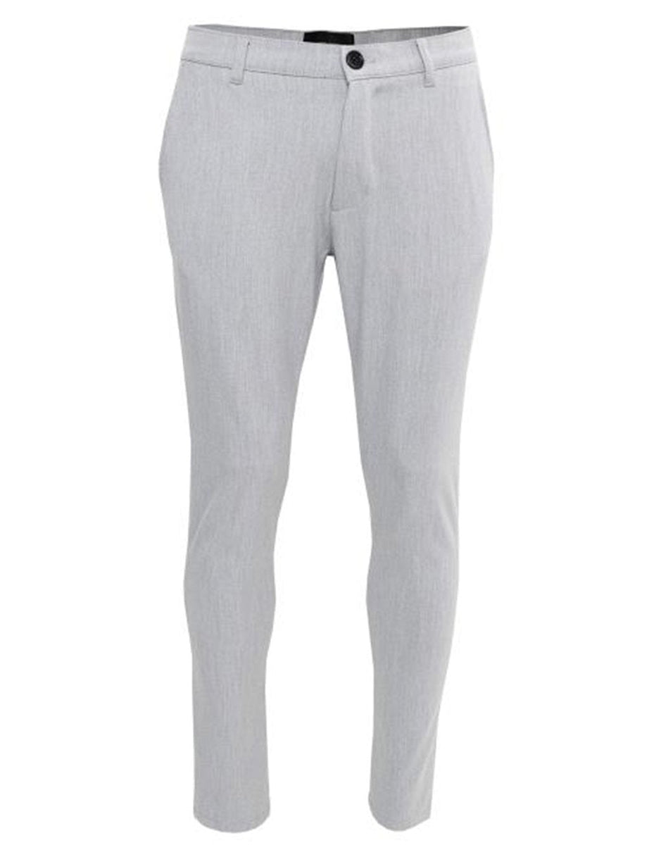 Tailored & Originals Frederic Zip Pants Light Grey Melange Stillo