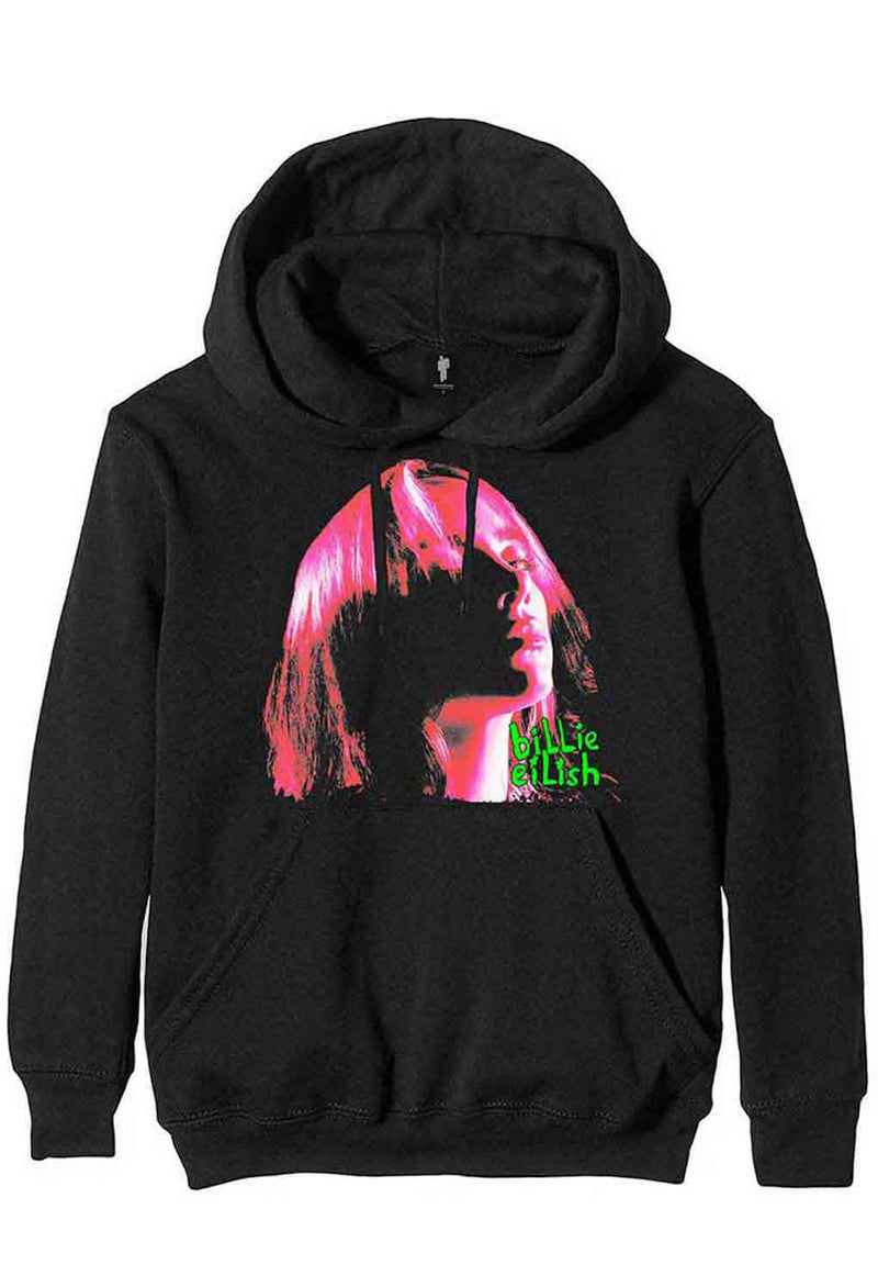 Billie Eilish Neon Shadow Pink Hoodie hos Stillo