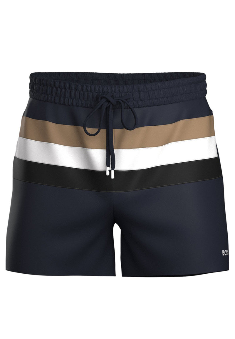 Boss BadeShorts med Signature striber hos Stillo