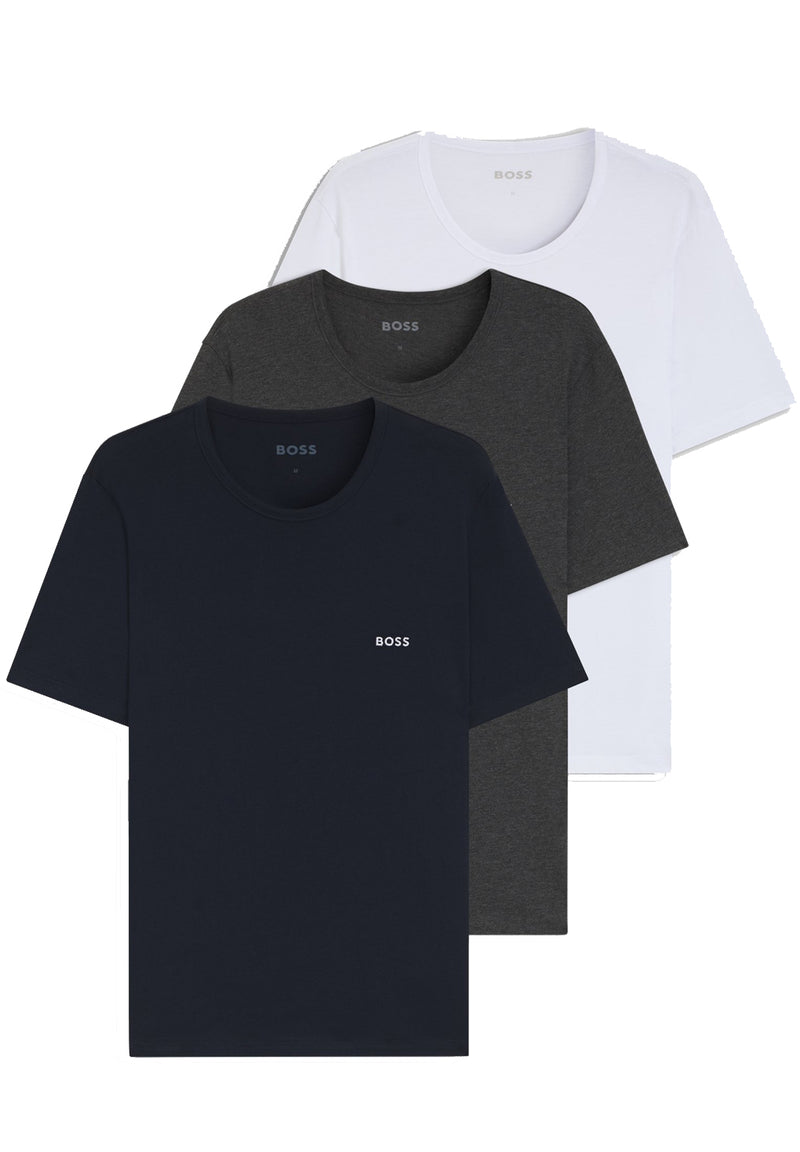Boss T-Shirt 3pack med broderet logo hos Stillo