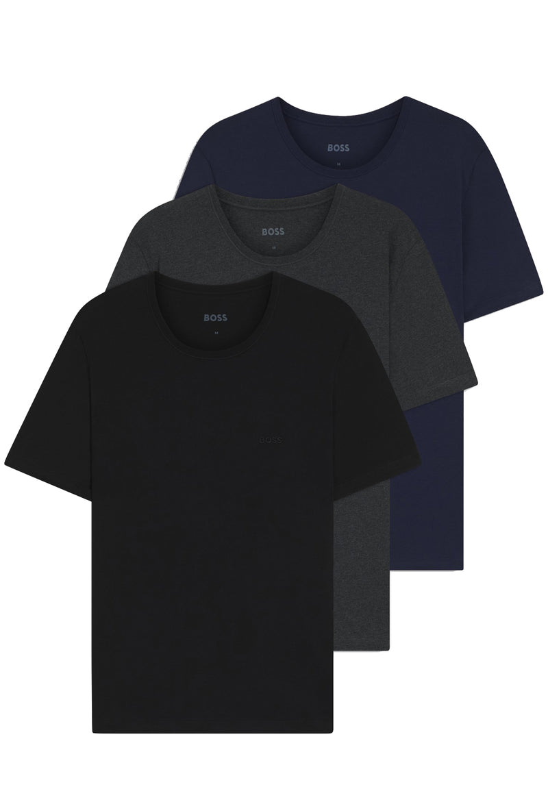 Boss T-Shirt 3pack med broderet logo hos Stillo