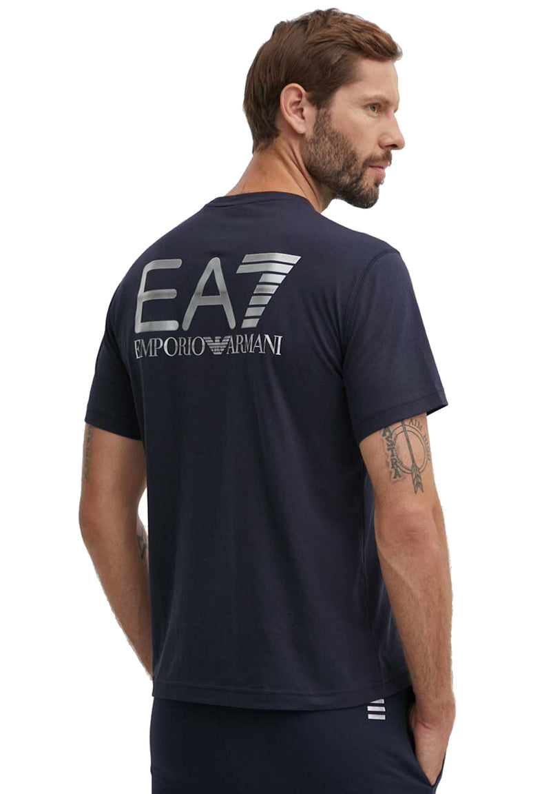 EA7 Emporio Armani logo-print Cotton T-shirt hos Stillo