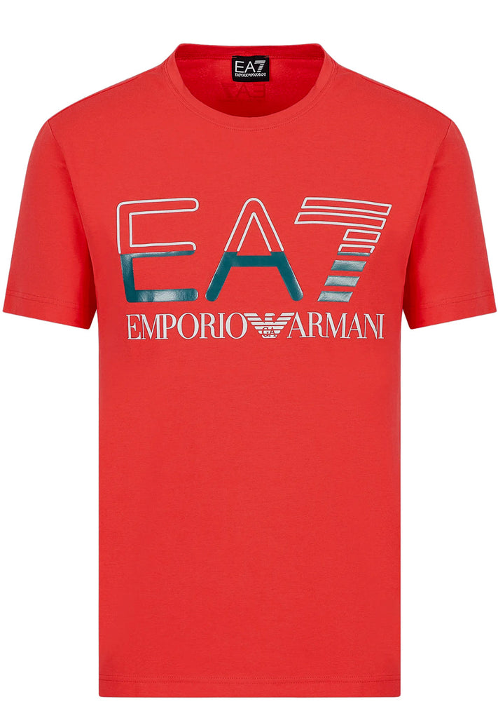 EA7 Logo Series Stretch Cotton-jersey T-shirt hos Stillo
