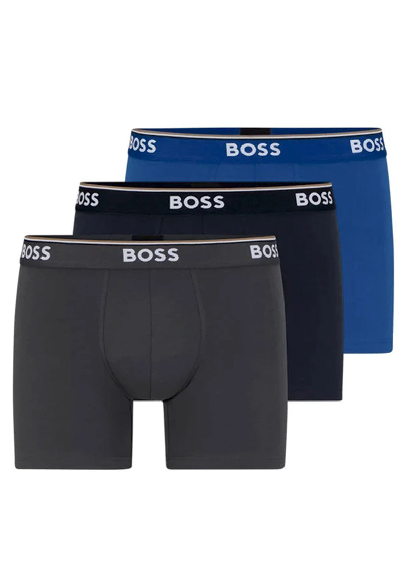 Hugo Boss BoxerBr 3P Power - Black/Grey/Blue hos Stillo