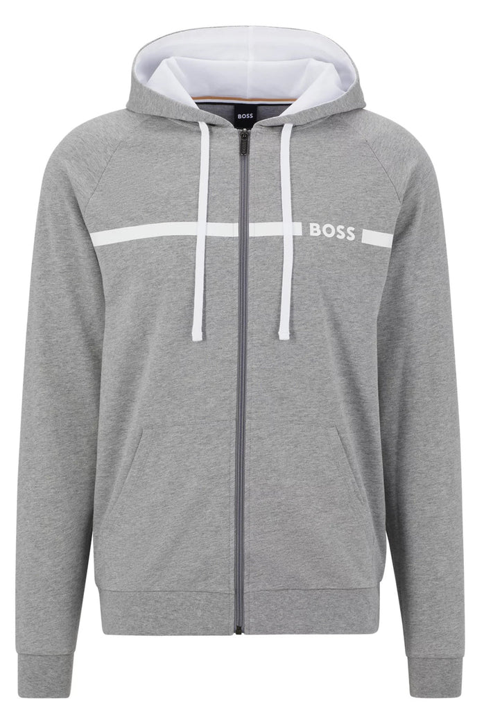 Hugo Boss Cotton-terry Zip-up Hoodie with Stripe and Logo hos Stillo