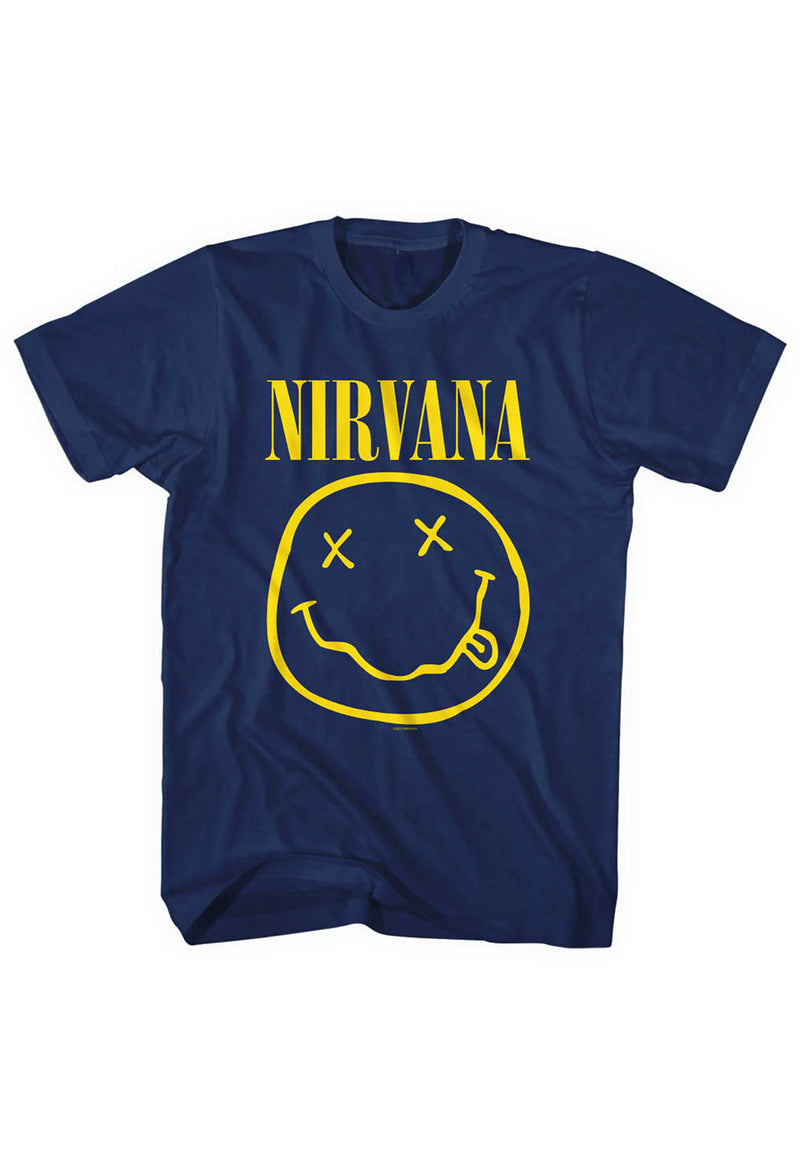 Nirvana Yellow Smiley T-shirt hos Stillo