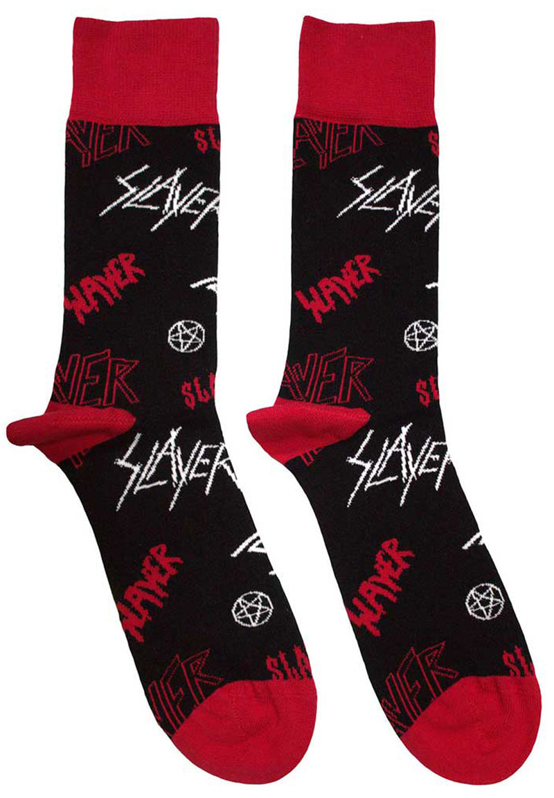 Slayer Logo pattern Unisex Ankle Socks hos Stillo