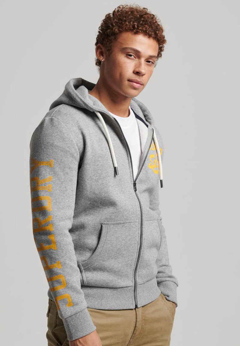 Superdry Athletic College Graphic Zip Hoodie hos Stillo