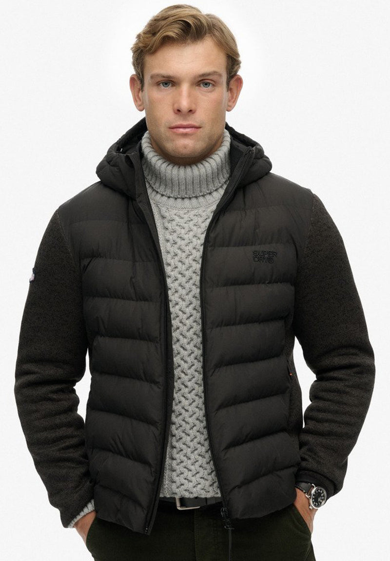 Superdry Hooded Storm Knit Hybrid Jacket hos Stillo