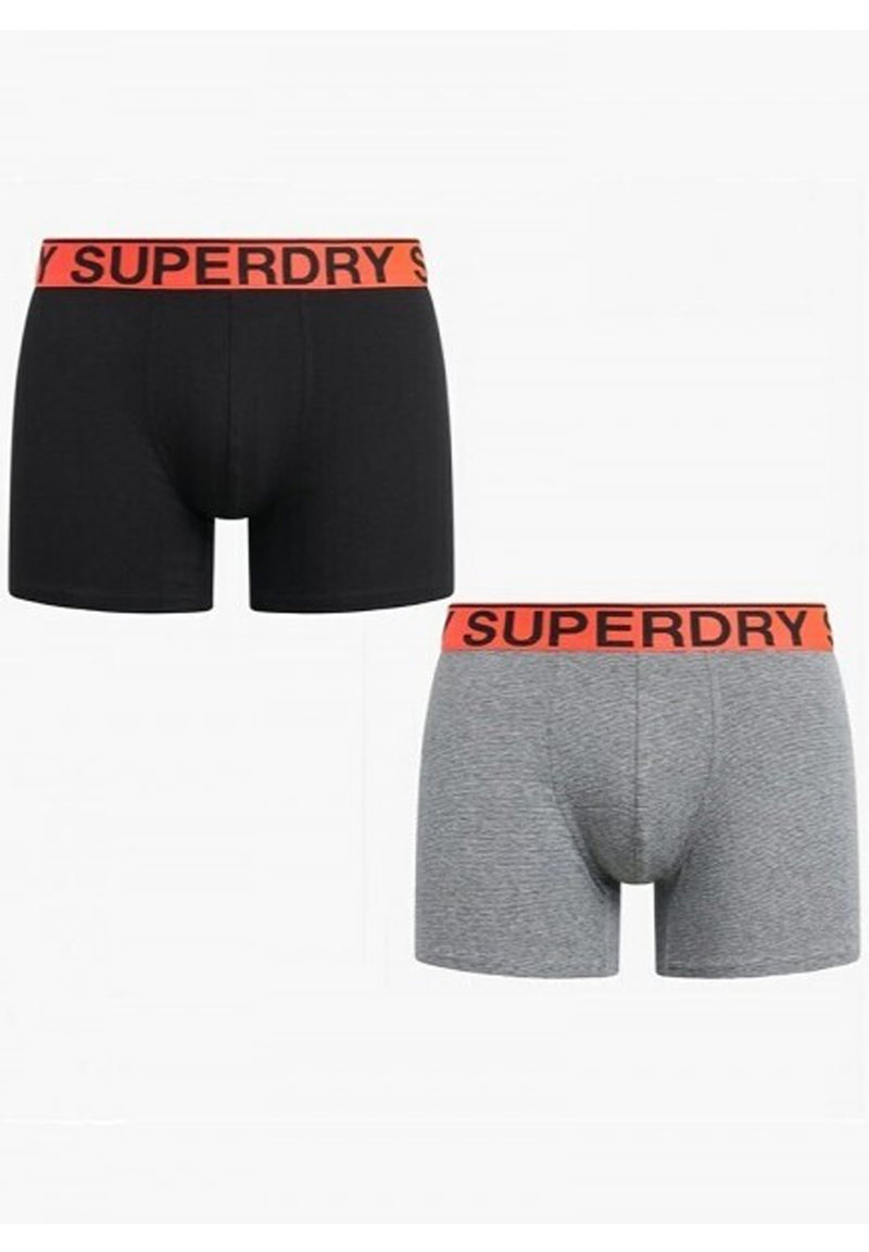 Superdry Organic Cotton Boxer Double Pack (2par) hos Stillo
