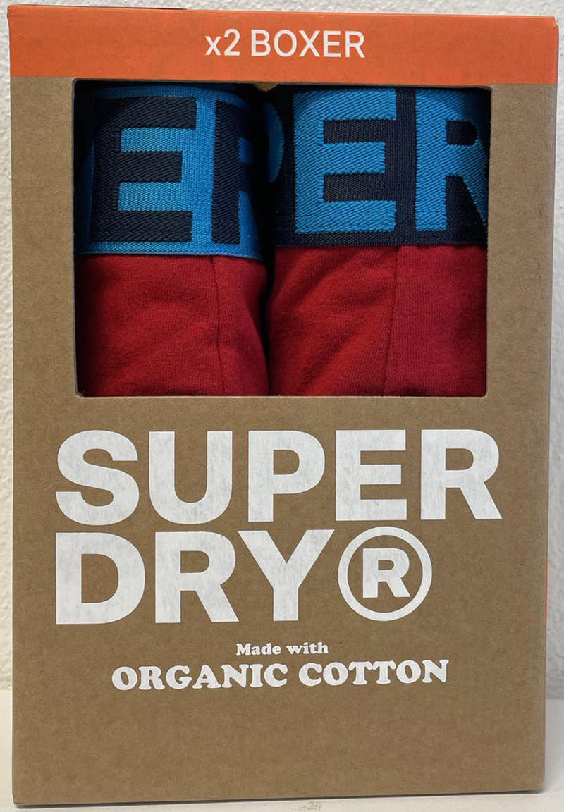 Superdry Organic Cotton Boxer Double Pack (2par) hos Stillo