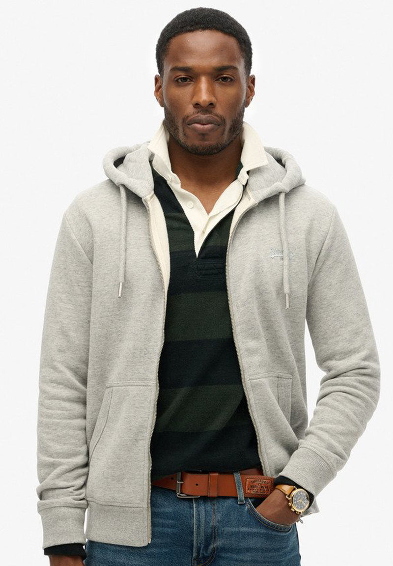 Superdry Organic Cotton Vintage Logo Embroidered Zip Hoodie hos Stillo