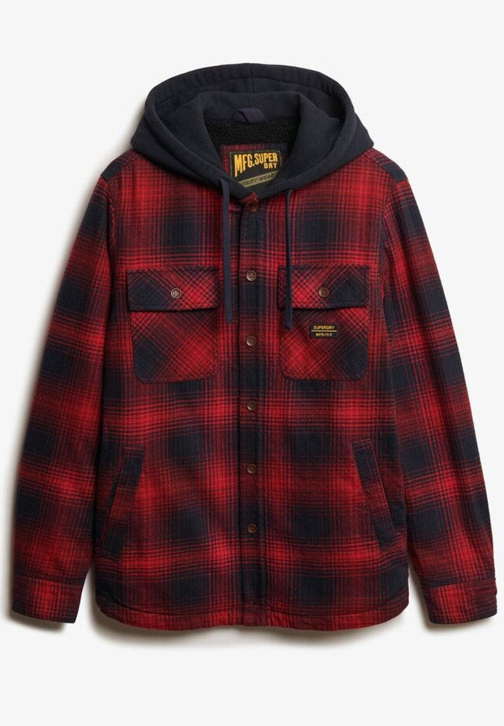 Superdry Surplus Hooded Check Shirt hos Stillo