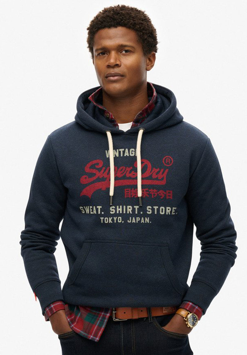 Superdry Vintage Logo Heritage Relaxed Hoodie hos Stillo