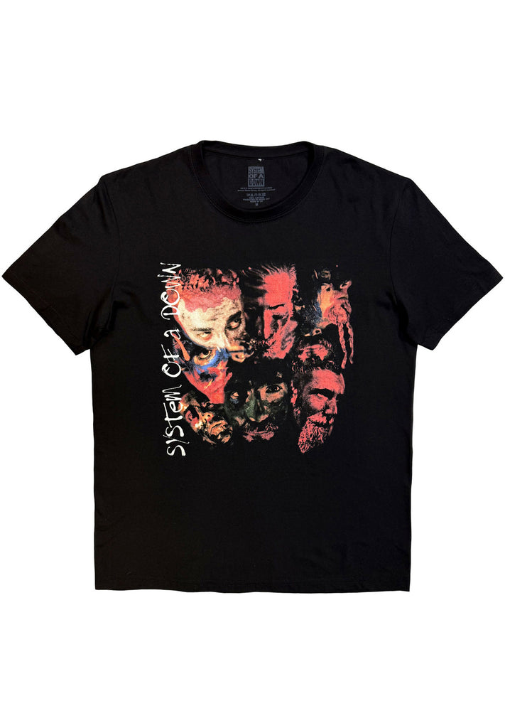 System Of A Down Painted Faces 2 T-Shirt hos Stillo