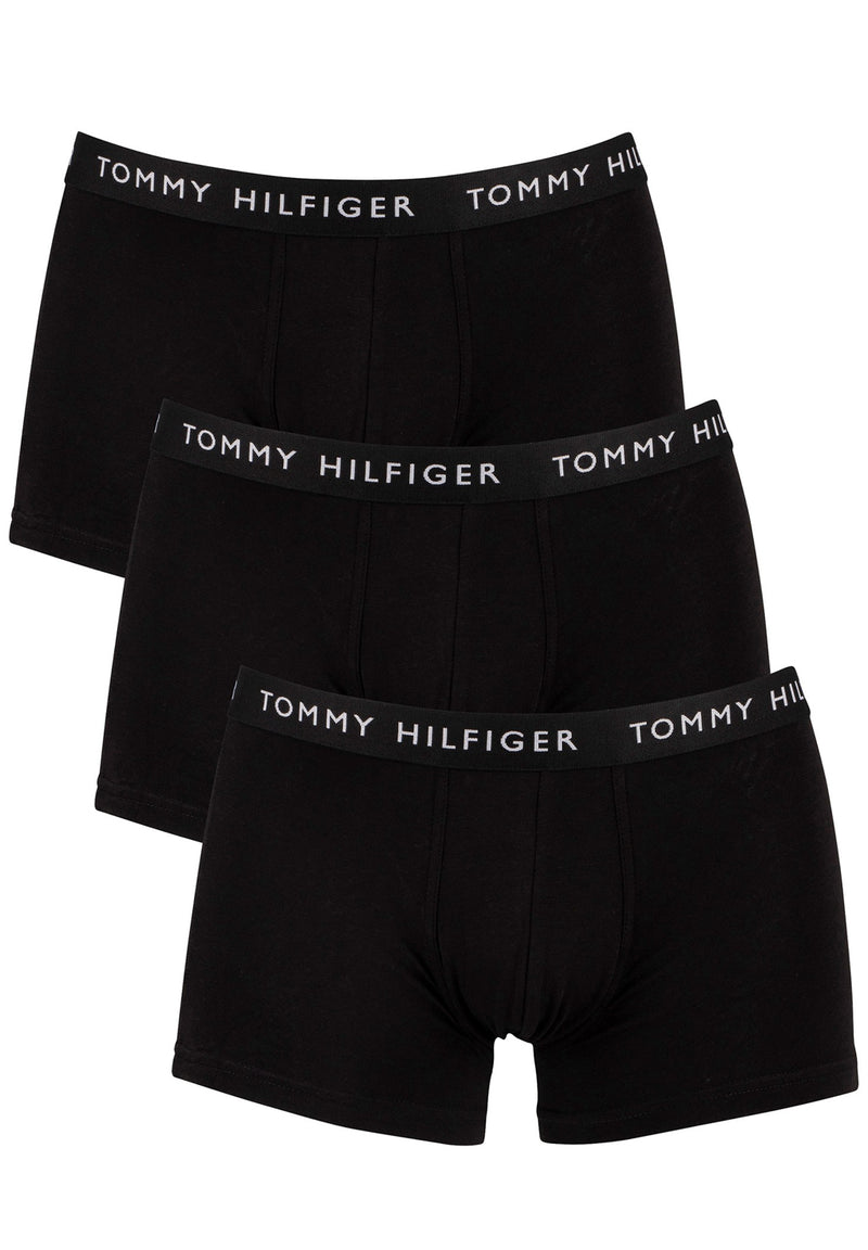 Tommy Hilfiger 3 Pack Trunks - Black/Black hos Stillo