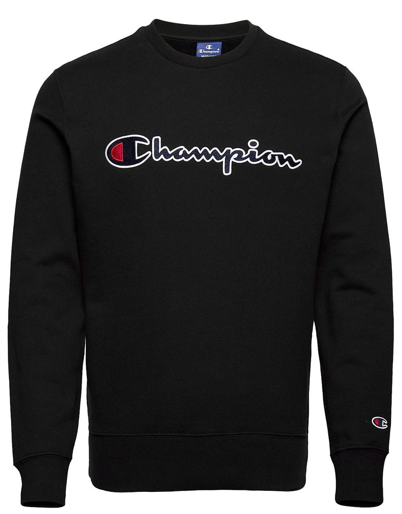 Champion Script Logo Recylced Cotton Terry Sweatshirt