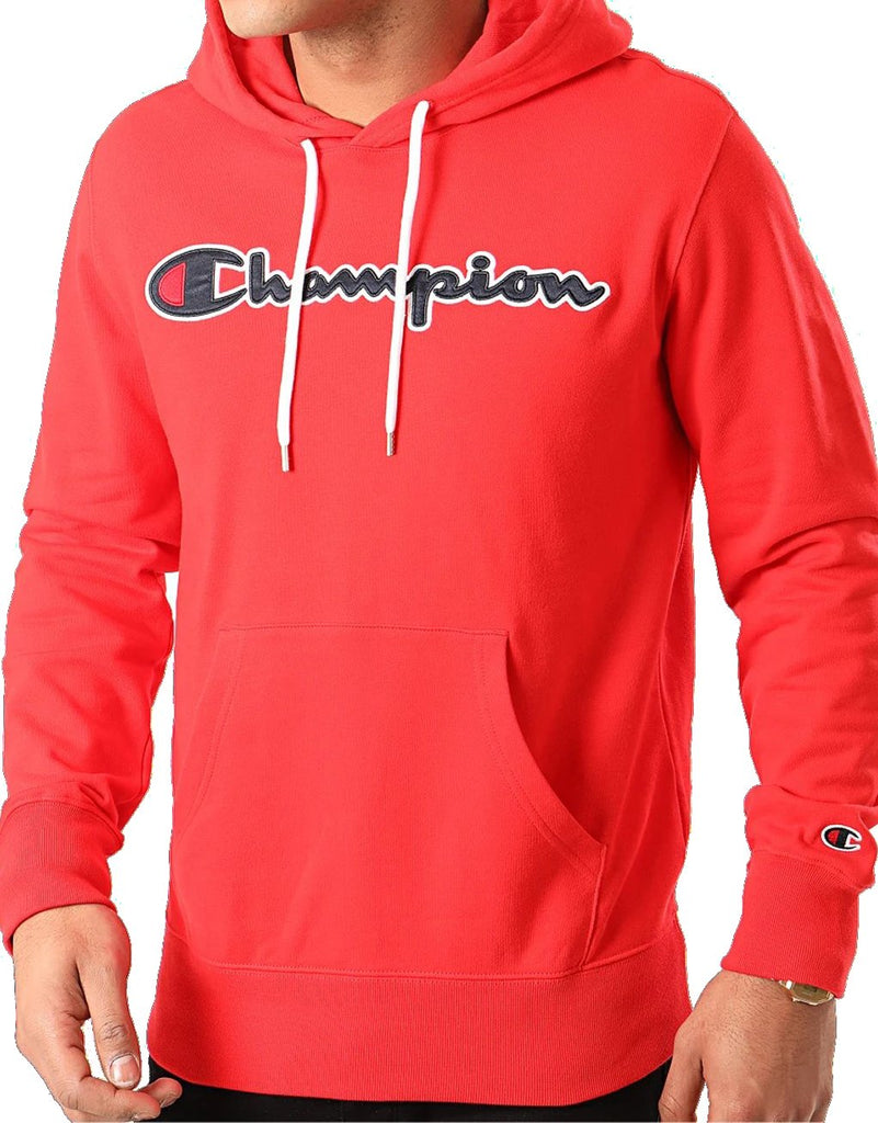 Champion Satin Script Logo Cotton Hoodie Red – Stillo
