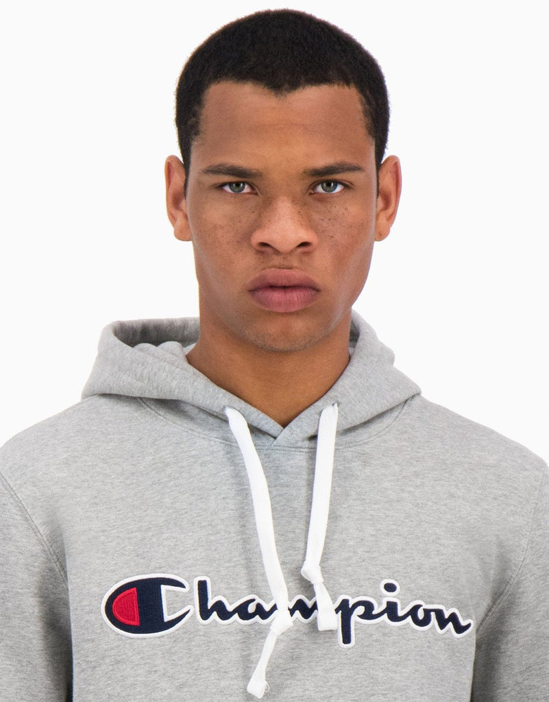 Champion satin script hot sale hoodie