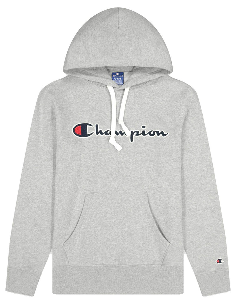 Champion Satin Stitch Script Logo Fleece Hoodie hos Stillo