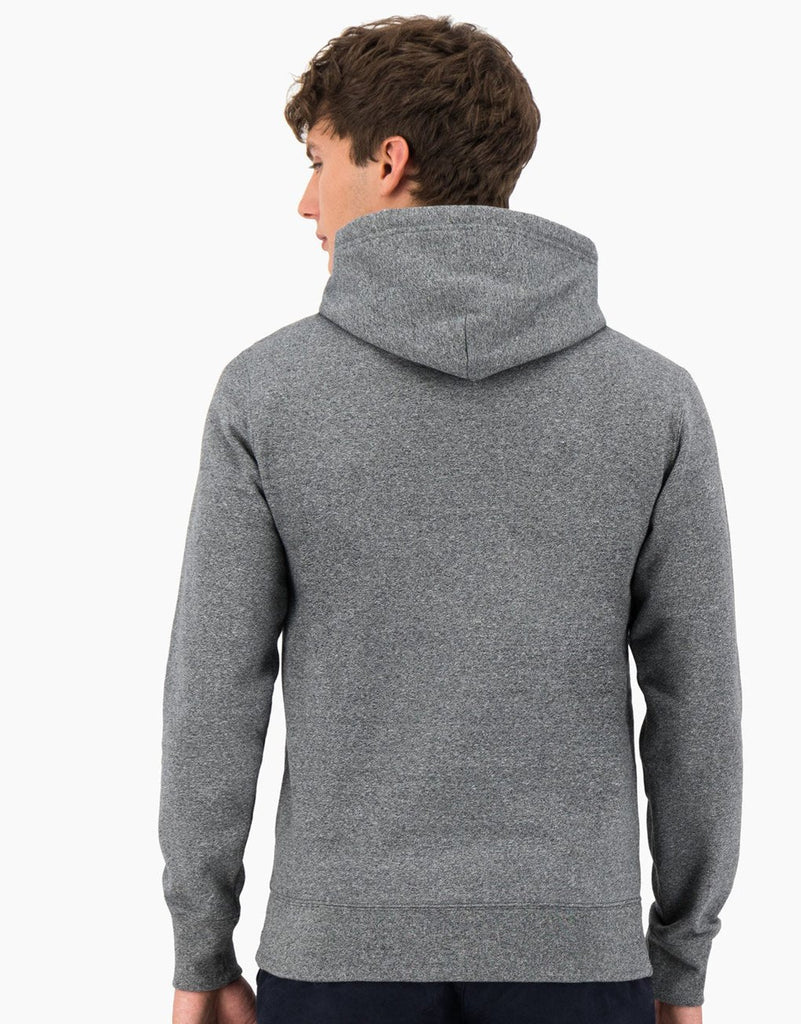 Satin stitch script logo fleece online hoodie