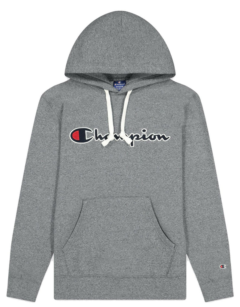 Champion Satin Stitch Script Logo Fleece Hoodie hos Stillo