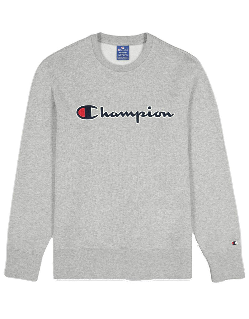 Champion Satin Stitch Script Logo Fleece Sweatshirt hos Stillo