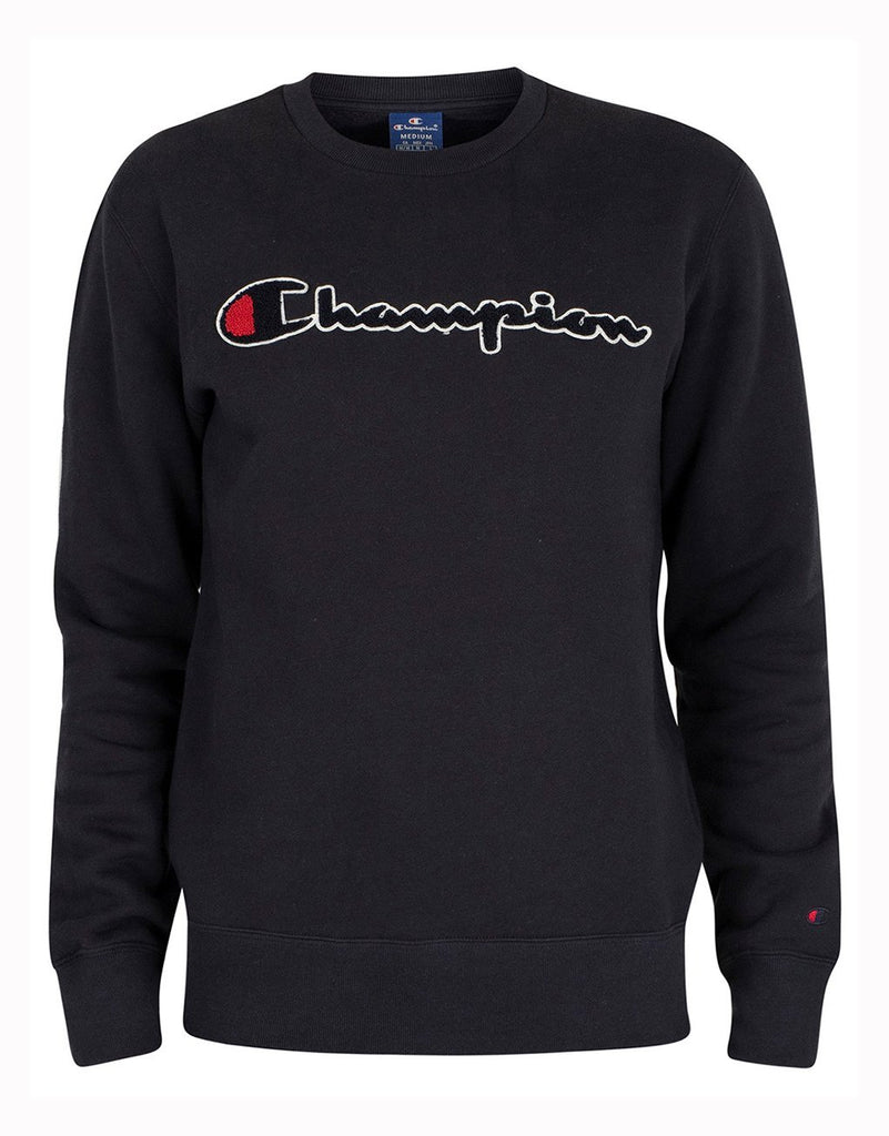 Champion Script Logo Recylced Cotton Terry Sweatshirt