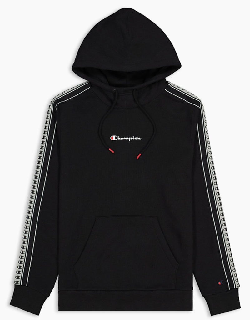 Champion Stripe C Logo Tape Cotton Terry Hoodie