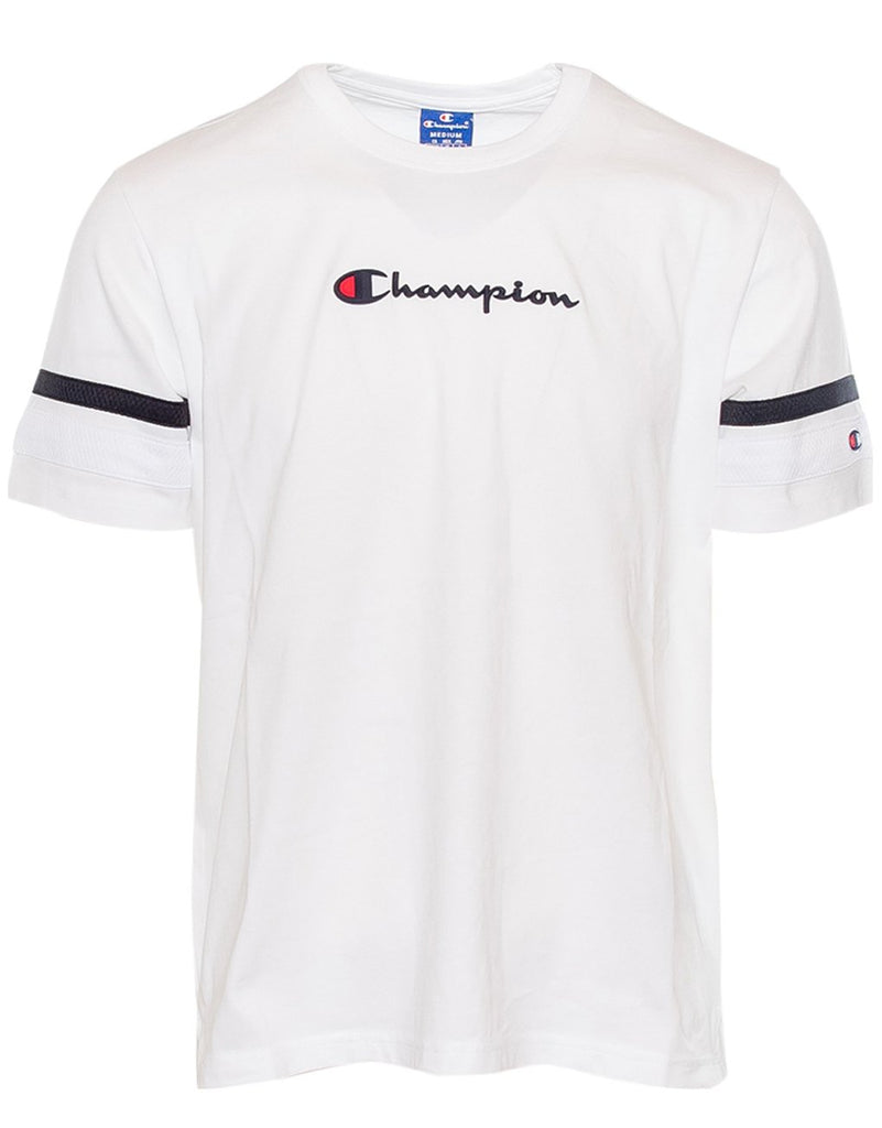 Champion Stripe Detail Script Logo T-shirt hos Stillo