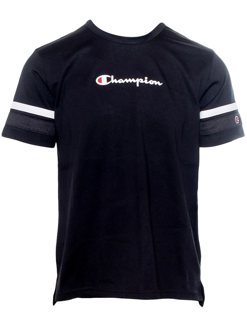 Champion Stripe Detail Script Logo T-shirt hos Stillo