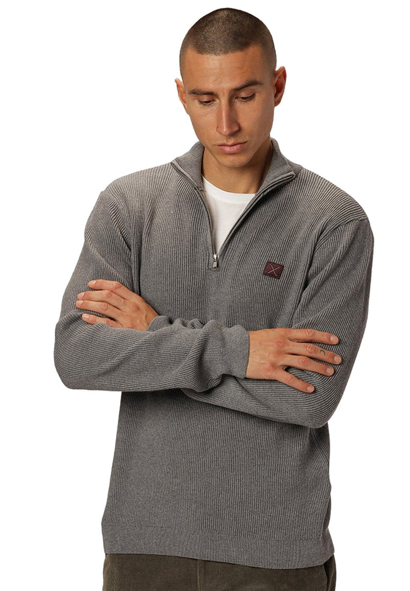 Clean Cut Basic Organic 1/2 Zip Knit hos Stillo