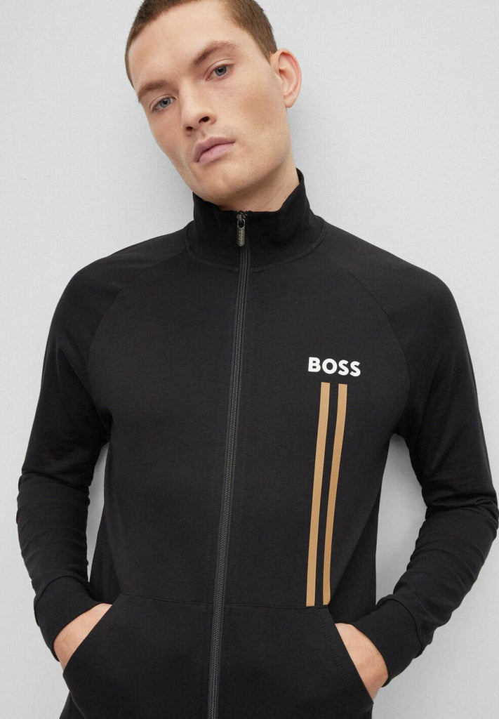 sælger klart lunken Hugo Boss Logo and Stribe Print Track Jacket Black - Stillo.dk – Stillo