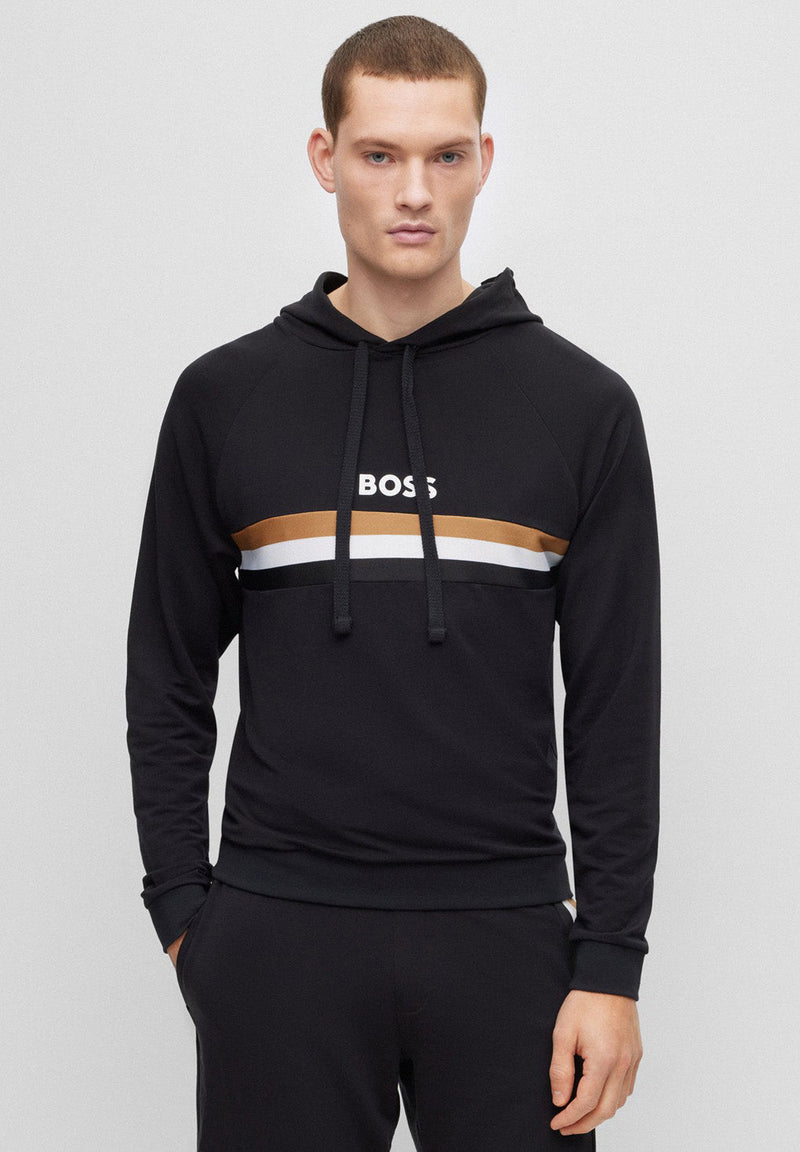 Hugo Boss Signature Stripe and Logo Hoodie hos Stillo