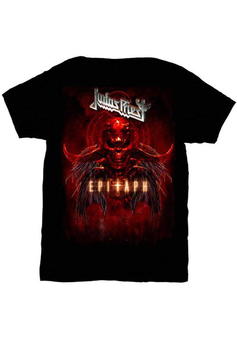 JudasPriest Epitaph Red Horns T-Shirt hos Stillo