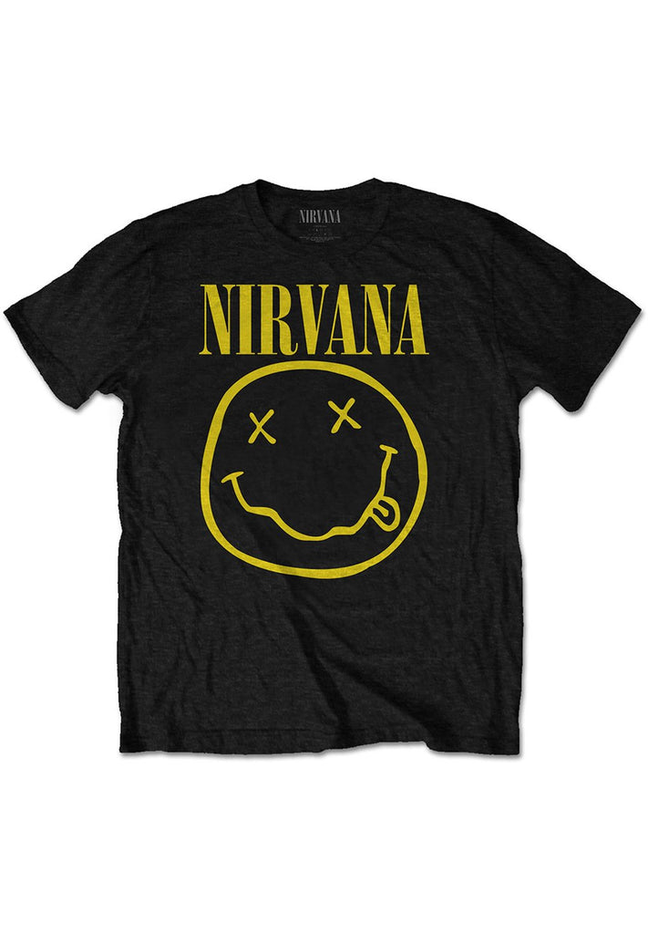 Nirvana Yellow Smiley T-shirt hos Stillo