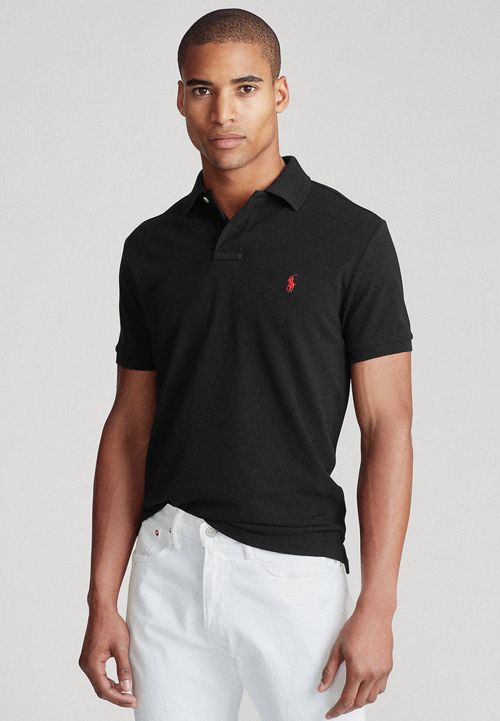 Polo Ralph Lauren Custom Slim Fit Mesh Polo Black Stillo