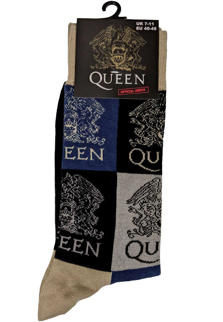 Queen Crest Blocks Unisex Ankle Socks hos Stillo