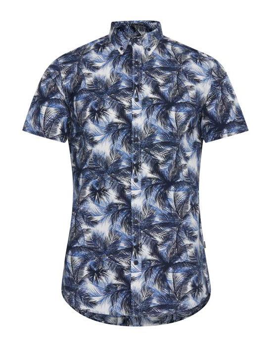 !Solid Bill S/S BD AOP Palm Shirt !Solid