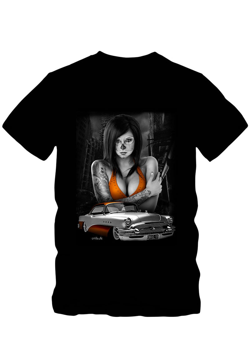 Stillo T-shirt Sexy Girl & Classic Car hos Stillo
