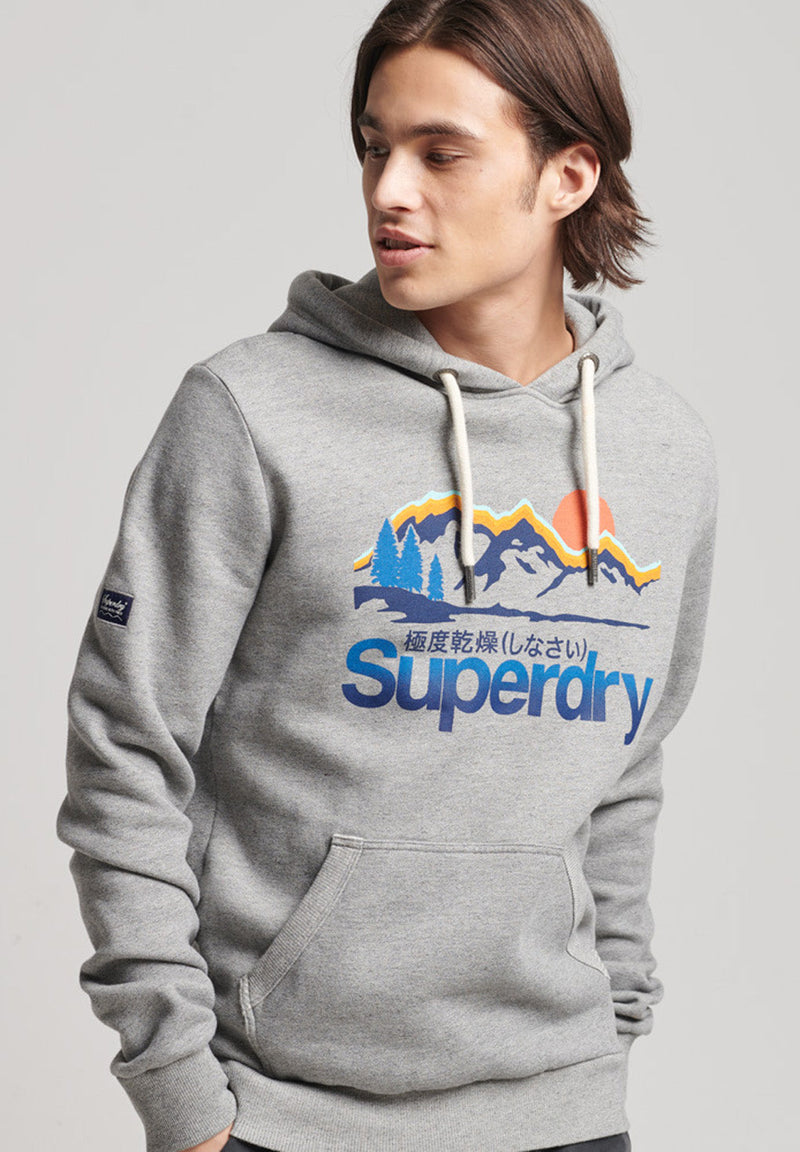 Superdry Core Logo Great Outdoors Hoodie hos Stillo