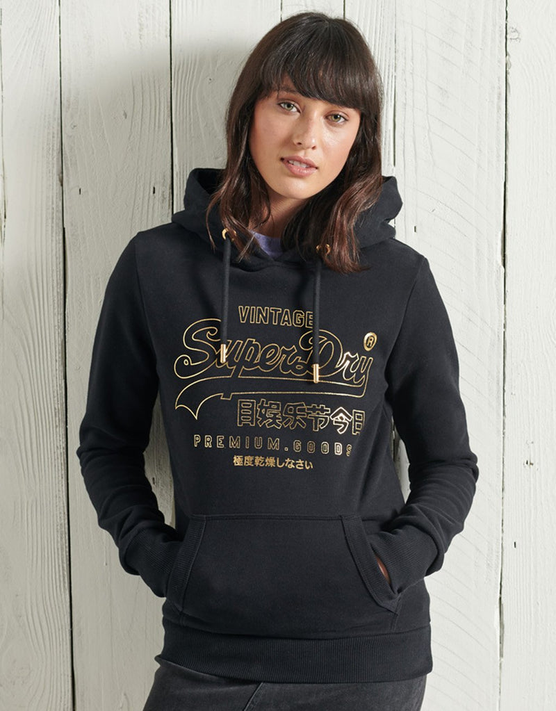 Superdry Lady Vintage Logo Luster Hoodie BR hos Stillo