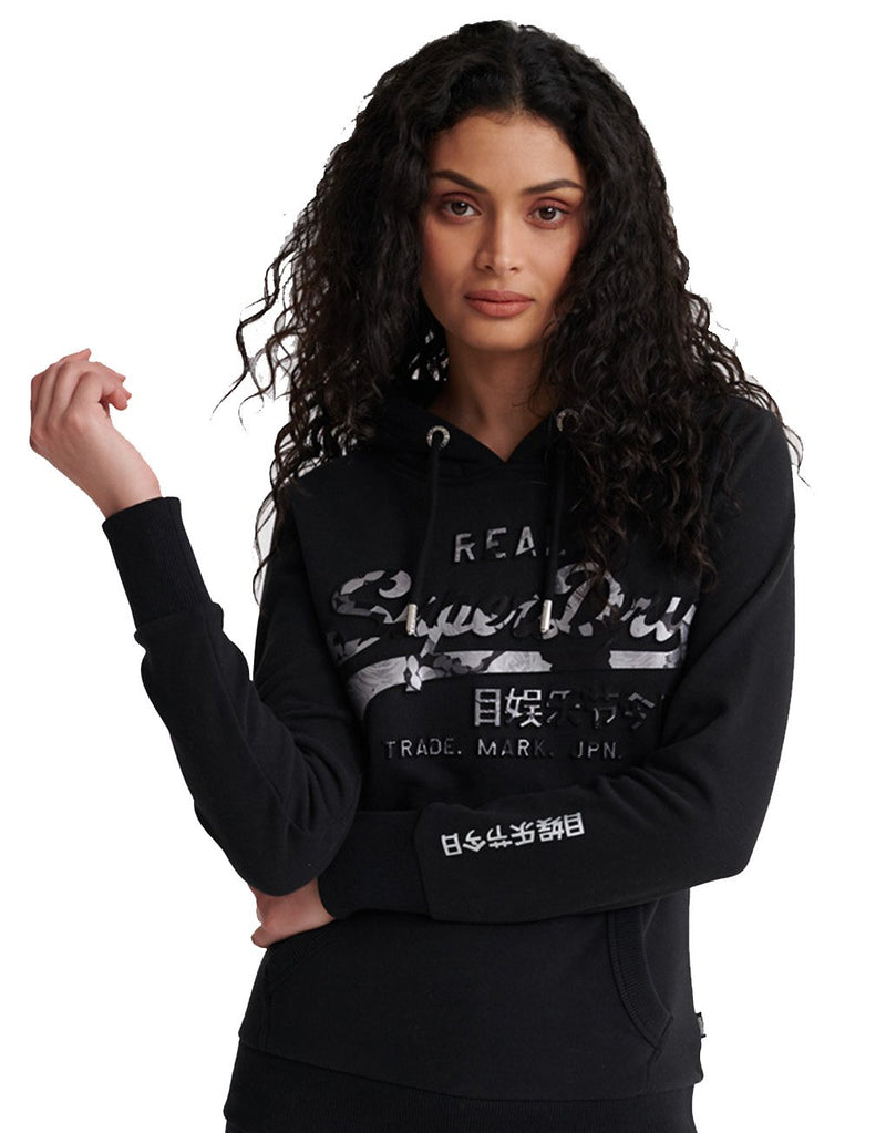 Superdry Lady Vintage Logo Photo Rose Entry Hoodie hos Stillo