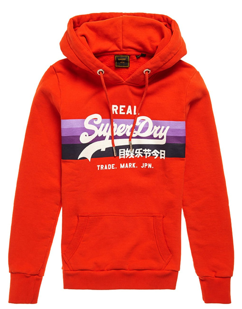 Superdry Lady Vintage Logo Retro Rainbow Hoodie hos Stillo