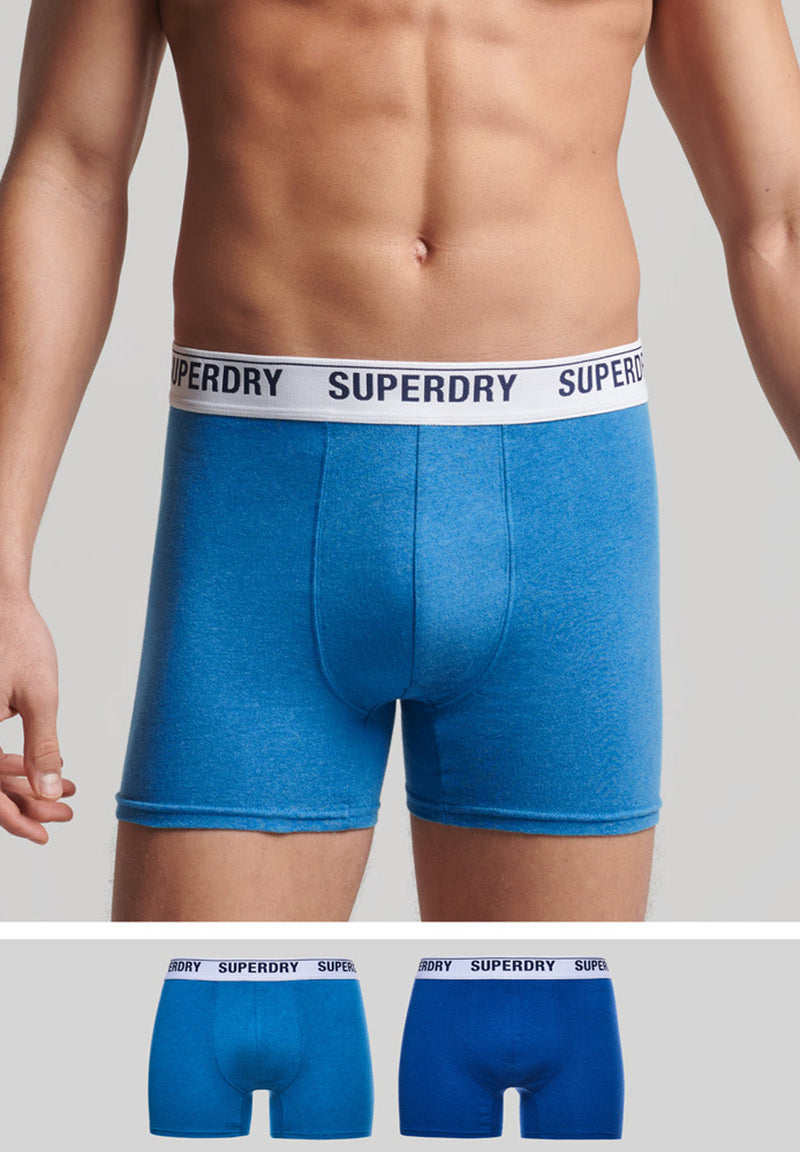 Superdry Organic Cotton Boxer Double Pack (2par) hos Stillo