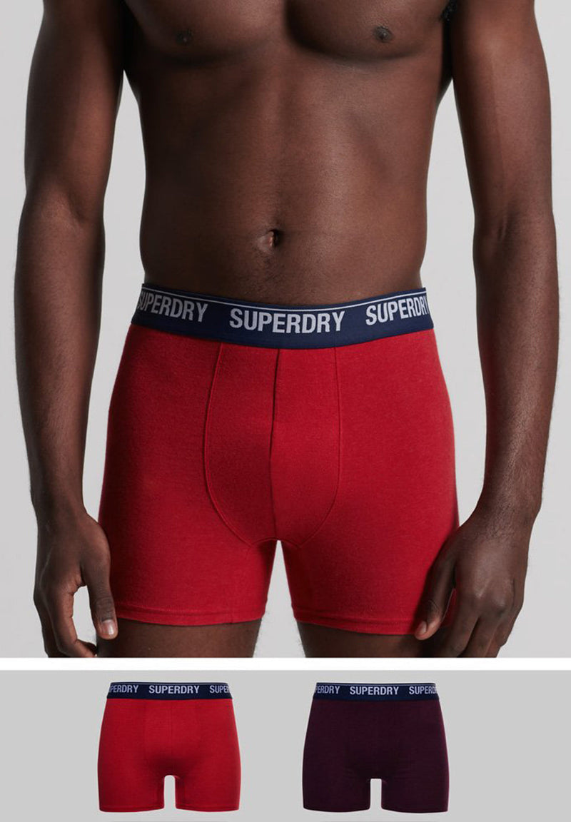 Superdry Organic Cotton Boxer Double Pack (2par) hos Stillo