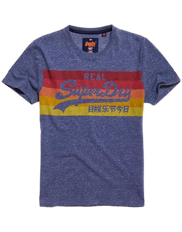 SuperDry Vintage Logo Cali Stripe T-Shirt hos Stillo