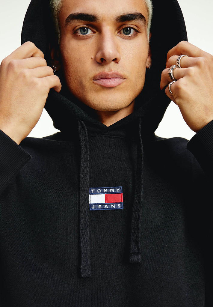 tommy badge organic cotton hoodie